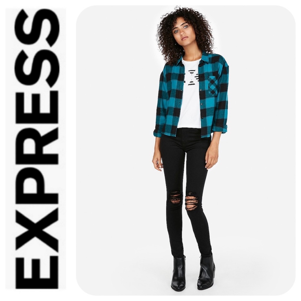 Express Plaid Flannel Shirt - NWT
